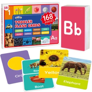 84 Double-Sided Educational Flashcards, Cards for Kids