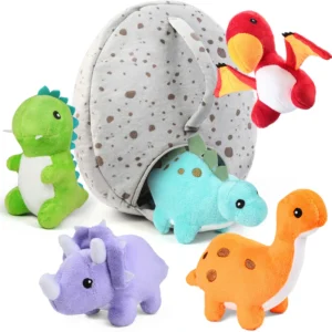 5 Small Dinosaur Plush Dolls